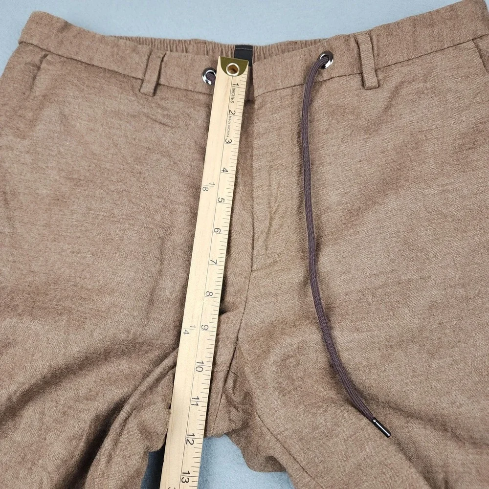 Hugo Boss Crigan Pants Mens 34(32)x30 Brown Slim Tapered Chino Drawstring Casual